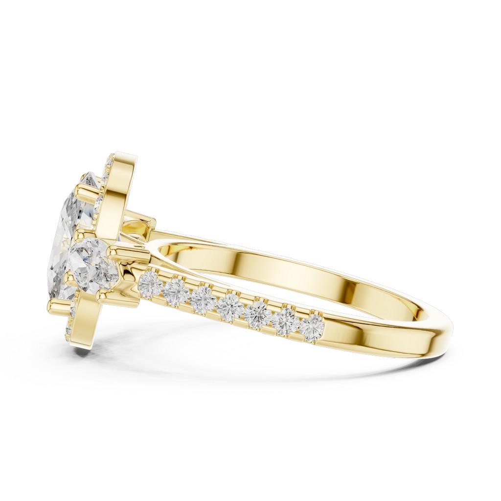 Zenith Cushion Halo Ring