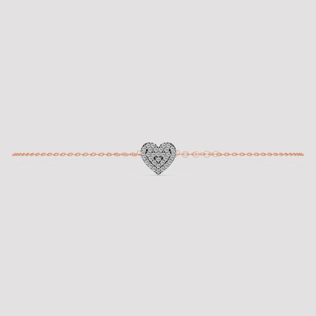 Zyra Heart Diamond Bracelet