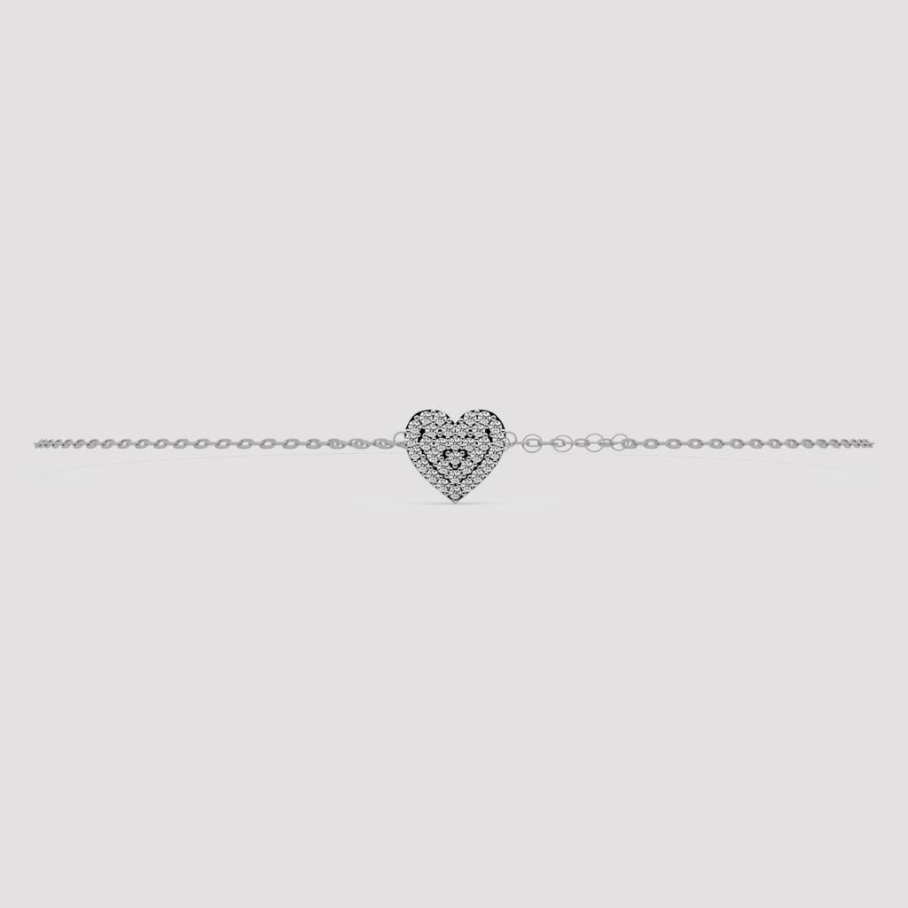 Zyra Heart Diamond Bracelet