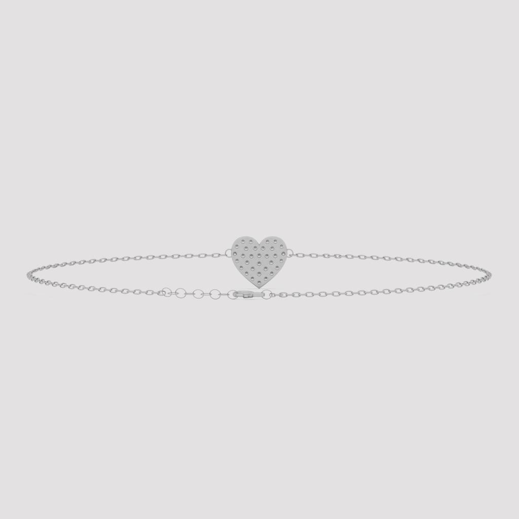 Zyra Heart Diamond Bracelet