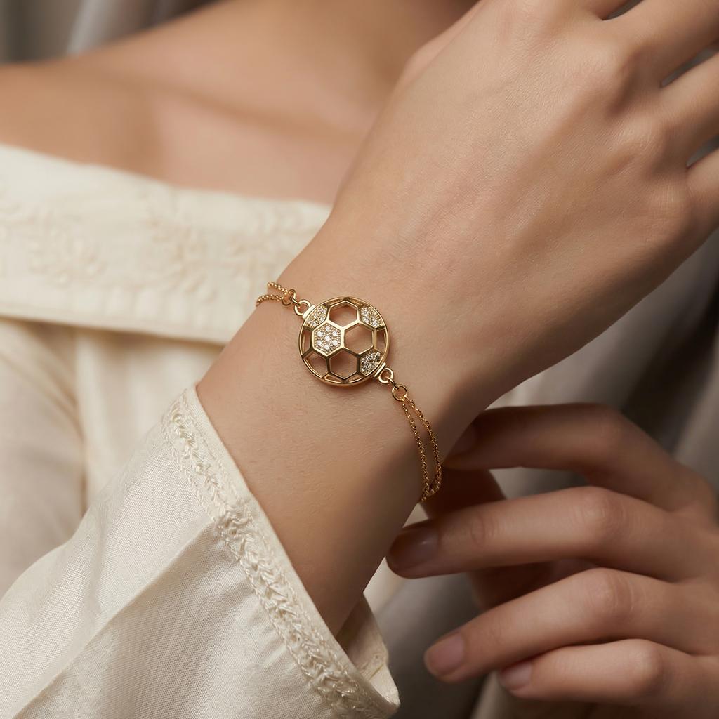 Invictus Football Diamond Slider Bracelet