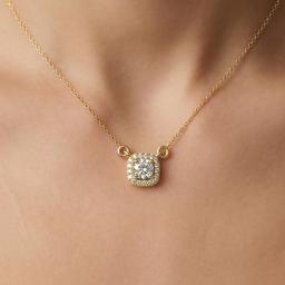Cushion Halo Pendant