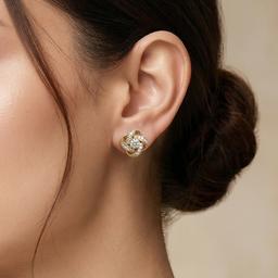 Round Diamond Interwoven Studs