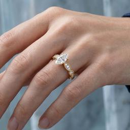 Vintage Marquise Solitaire Ring